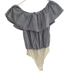 Forever 21 One Piece Bodysuit Off Shoulder Women
